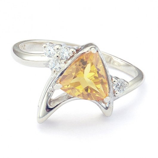 Star Trek Trillion Ring Citrine