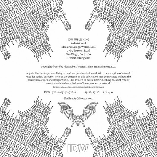 The Beauty of Horror coloring book preview 6