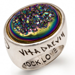 RockLove Rainbow Astra Petas Druzy Ring