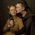 Carrie Fisher as Leia and Her Daughter Billie Lourd as Lieutenant Kaydel Connix For Star Wars: The Last Jedi Vanity Fair Shoot