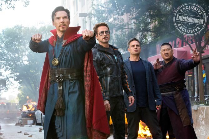 MARVELâ€™S AVENGERS: INFINITY WAR Benedict Cumberbatch as Doctor Strange, Robert Downey Jr. as Tony Stark/Iron Man, Mark Ruffalo as Dr. Bruce Banner/Hulk, and Benedict Wong as Wong