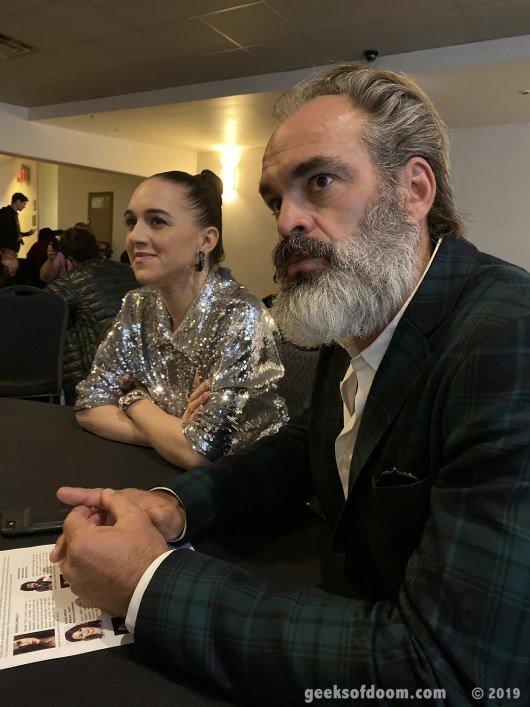Lena Hall and Steven Ogg