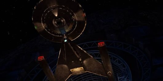 A starship from Star Trek: Discovery based on Ralph McQuarrie's original designs for the Enterprise