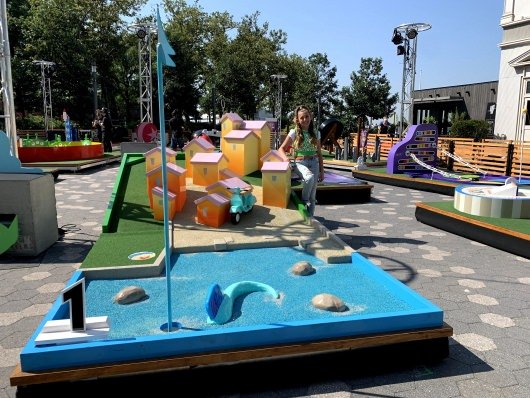 Emma Berman at Pixar Putt Pop-Up