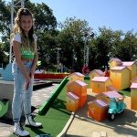 Emma Berman at Pixar Putt Pop-Up