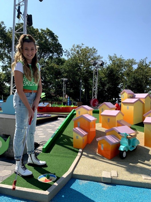 Emma Berman at Pixar Putt Pop-Up