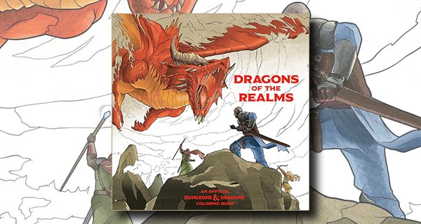 Dragons of the Realms-An Official Dungeons and Dragons Coloring Book review banner