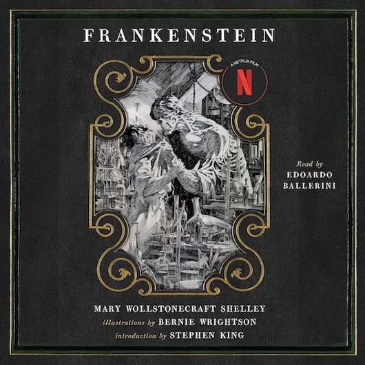 Frankenstein audiobook cover Bernie Wrightson