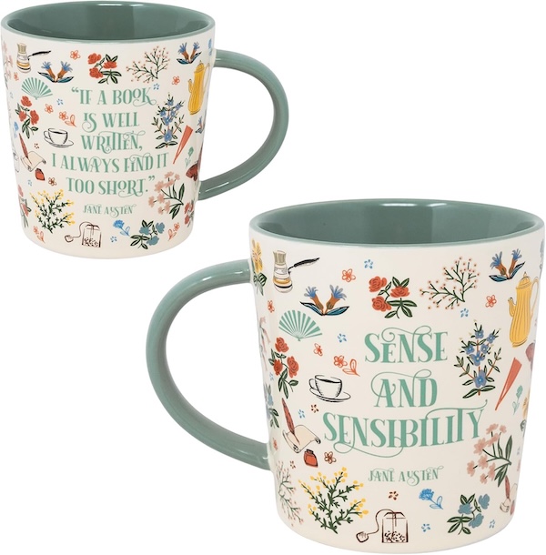 Sense and Sensibility ceramic mug from Steel Mill and Co Sense and Sensibility ceramic mug from Steel Mill and Co