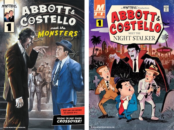 Abbott and Costello Meet the Monsters Issue 1 Covers Abbott and Costello Meet the Monsters Issue 1 Covers by JK Woodward (left), Zac Atkinson (right)